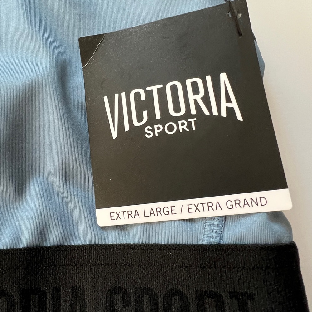Victoria's Secret Sport The Player Racerback Wireless Blue  Sports Bra XL NWT - Picture 4 of 5